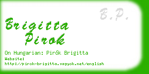 brigitta pirok business card