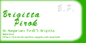 brigitta pirok business card